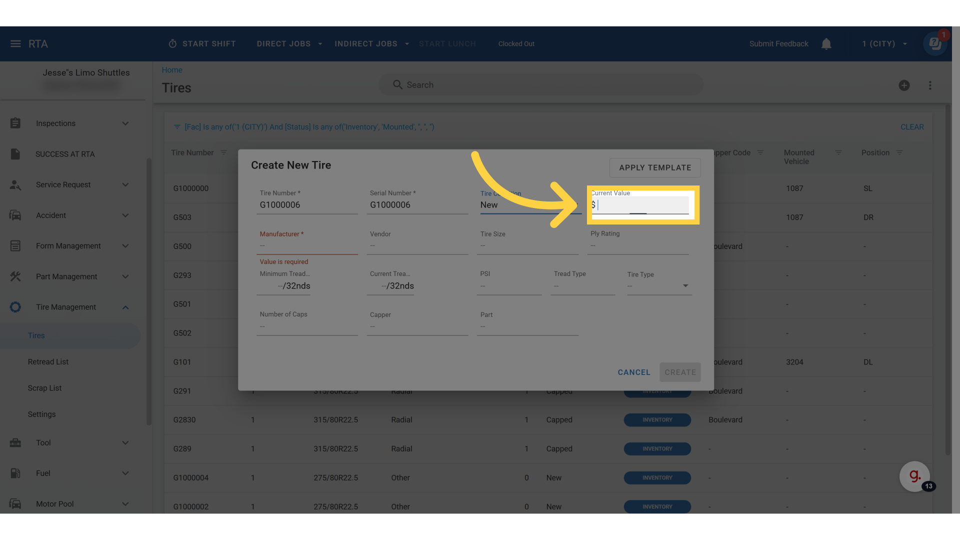 Click 'Current Value'